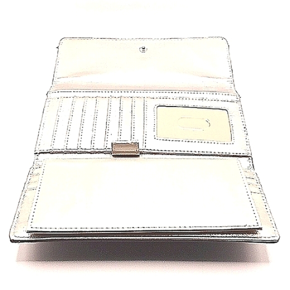 Womens Nine West Navy Blue And Metallic Silver Wallet - Picture 3 of 3